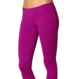 Prana Ashley Capri Cropped Legging Rich Fuchsia Gym Yoga Workout Leggings sz S‎